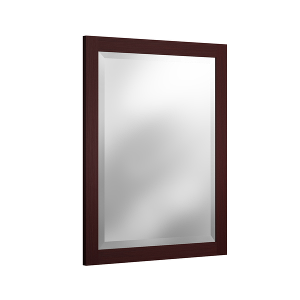 Alaterre Furniture 24" Beveled Bath Vanity Mirror, Espresso AMIR00P0